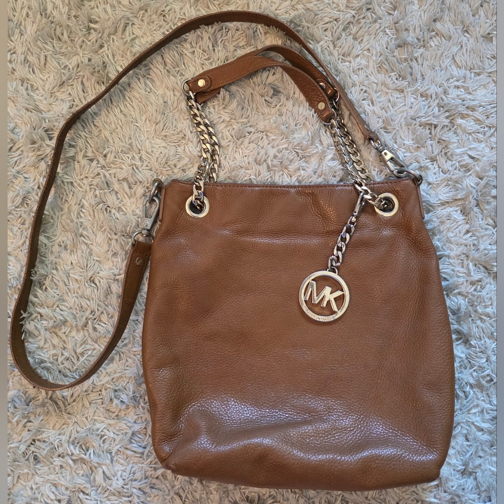 Michael Kors Camel Pebble Leather Hobo/Crossbody